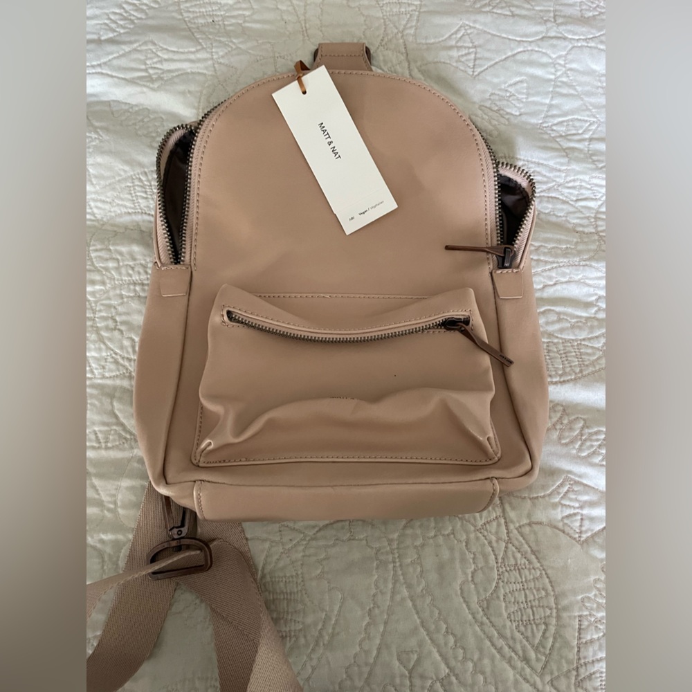 Matt & Nat Blush Pink Vegan Leather Mini Backpack